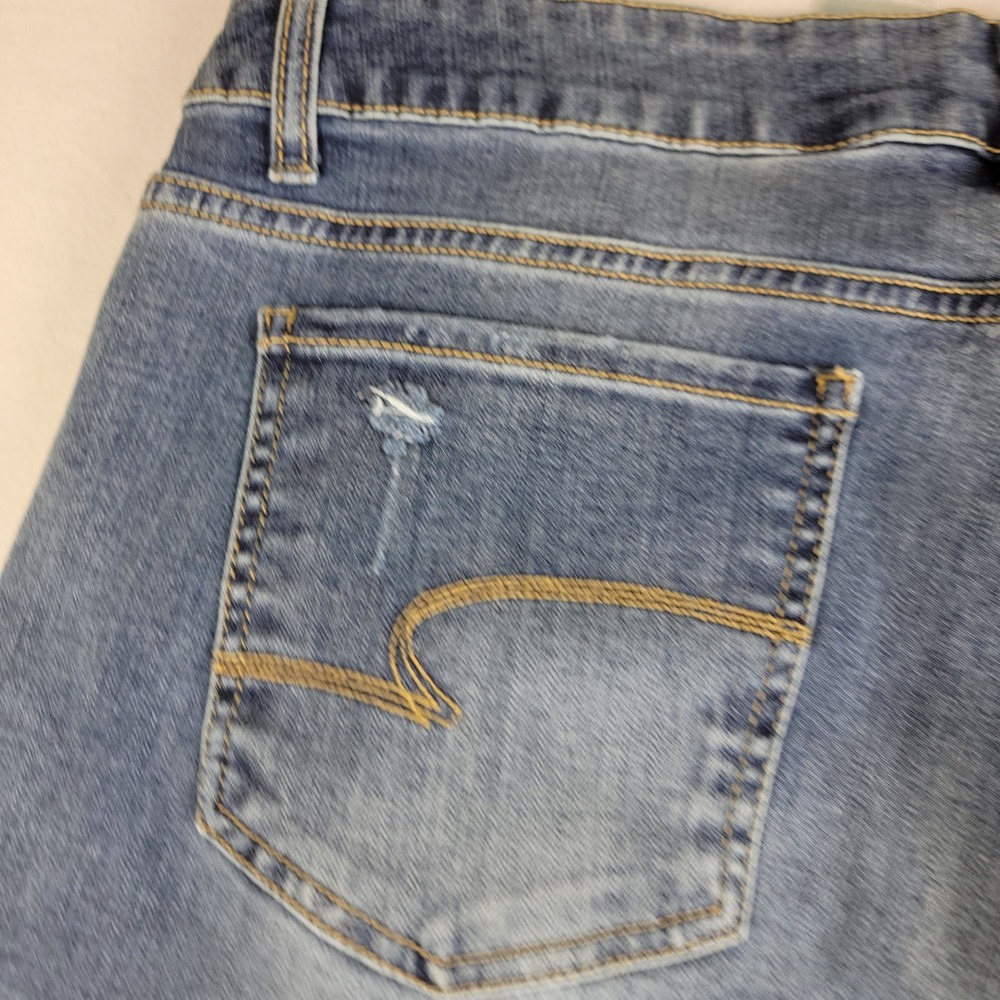 Time and Tru Women 22 High Rise Skinny Jeans Lilly Wash Blue Distress TTL39845MD - Picture 3 of 9
